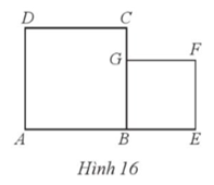 Cho hai hình vuông ABCD và BEFG (Hình 16).  a) Phép quay thuận chiều 90° tâm B biến các điểm A, B, G lần lượt thành các điểm nào?  b) Phép quay ngược chiều 45° tâm A biến các điểm B, E lần lượt thành các điểm nào? (ảnh 1)