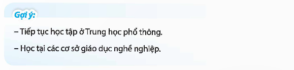 Trao đổi về các con đường dành cho học sinh sau khi tốt nghiệp trung học cơ sở. (ảnh 1)