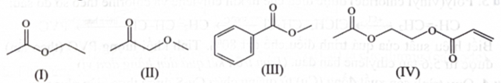 Cho công thức cấu tạo dạng khung của các chất sau:   Số hợp chất ester trong các chất trên là (ảnh 1)