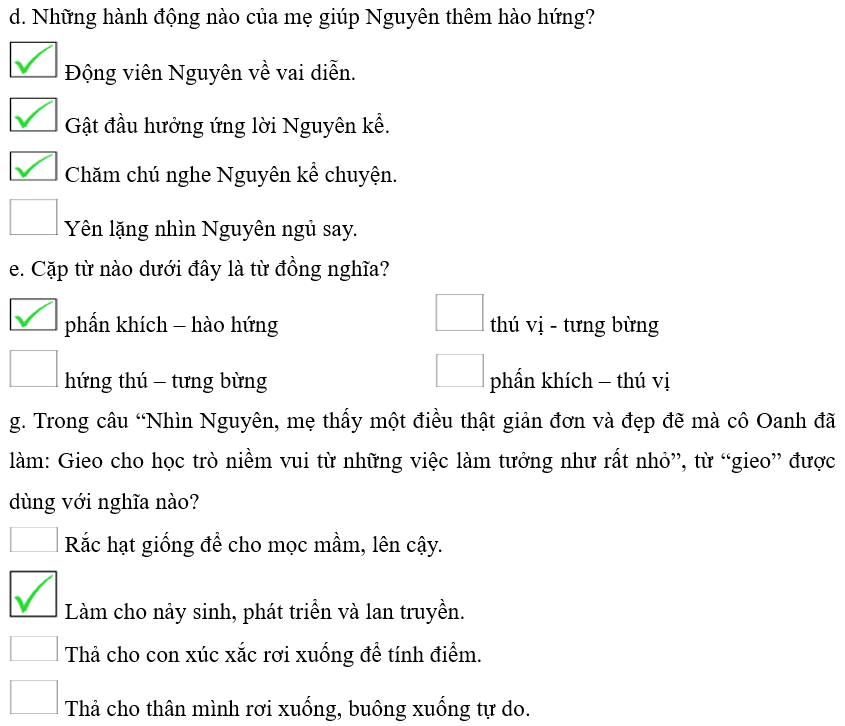 Đọc bài và thực hiện yêu cầu:  Những vai diễn thú vị (ảnh 2)