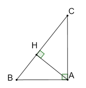 Gọi AH là đường cao của tam giác ABC vuông tại A. Tính góc ABH và góc CAH (ảnh 1)