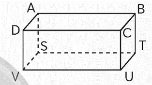 Hình hộp chữ nhật ở hình bên có chiều dài 10 cm, chiều rộng 8 cm, chiều cao 4 cm. Tính:  Diện tích mặt đáy ABCD. (ảnh 1)