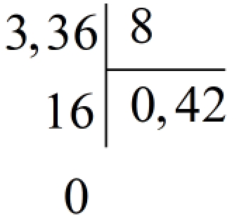 Tính. 3,36 : 8 (ảnh 1)