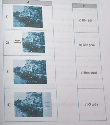 Hãy nối mỗi video ở cột A với vị trí đặt phụ đề ở cột B. (ảnh 1)