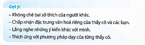 Thảo luận về những việc làm thể hiện tôn trọng sự khác biệt.  (ảnh 1)