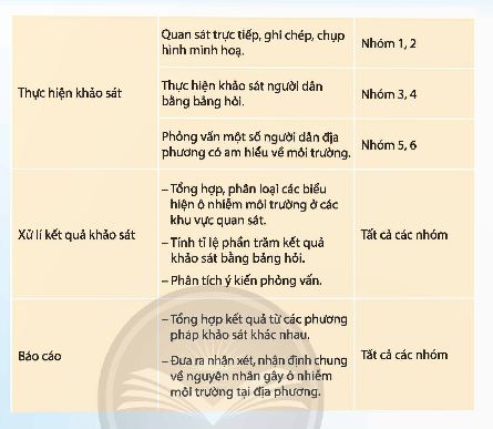 Lập và thực hiện kế hoạch khảo sát về nguyên nhân ô nhiễm môi trường tại địa phương. (ảnh 2)