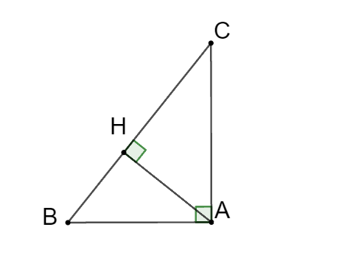 Cho tam giác ABC vuông tại A, AH là đường cao. Chứng minh rằng (ảnh 1)
