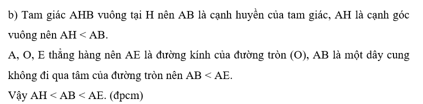 Cho tam giác cân ABC (AB = AC). Gọi (O) là đường tròn đi qua ba điểm A, B, C và (ảnh 2)