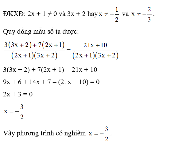 Giải các phương trình sau:  a) 3/ x+2 + x/ x^2 -2x + 4 = 4x^2 / x^3 + 8 (ảnh 2)