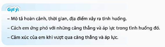 Chia sẻ những tình huống mà bản thân đã ứng phó với căng thẳng trong học tập và áp lực trong cuộc sống.  (ảnh 1)