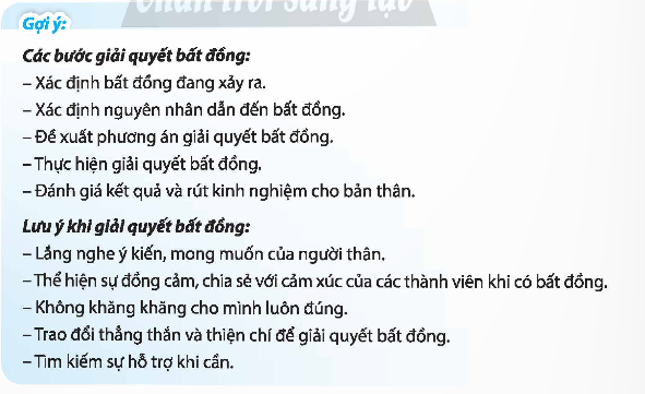 Trao đổi về cách giải quyết bất đồng trong quan hệ gia đình. (ảnh 1)