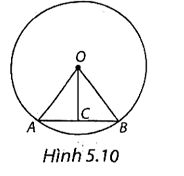 Cho đường tròn (O; 5 cm) và AB là một dây bất kì của đường tròn đó. Biết AB = 6 cm. a) Tính khoảng cách từ O đến đường thẳng AB. b) Tính tan α nếu góc ở tâm chắn cung AB bằng 2α. (ảnh 1)