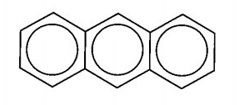 Anthracene có công thức cấu tạo:   Công thức phân tử của anthracene là A. C16H18.	B. C14H8.	C. C14H12.	D. C14H10. (ảnh 1)