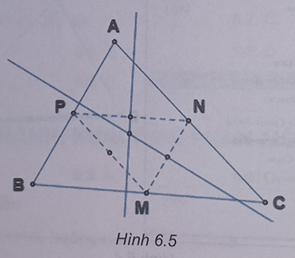 Thực hành: Sử dụng một phần mềm mô phỏng hoạt động của các hình học như Geometer's Sketchpad hoặc GeoGebra và thực hiện:  a) Dựng tam giác ABC.  b) Dựng tâm O của đường tròn ngoại tiếp tam giác ABC. (ảnh 2)