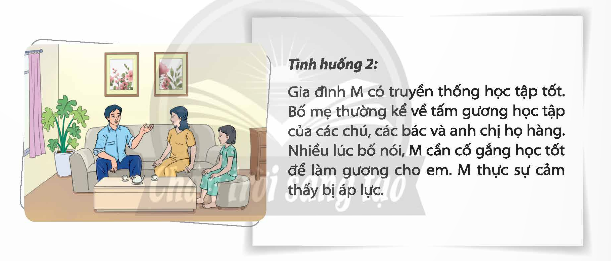 Đóng vai nhân vật trong các tình huống sau và thể hiện sự ứng phó phù hợp (ảnh 2)