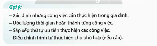 Trao đổi về cách tổ chức, sắp xếp khoa học các công việc trong gia đình. (ảnh 1)