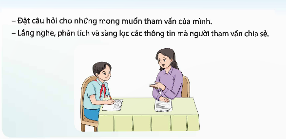 Thực hiện tham vấn ý kiến của thầy cô, người thân về con đường tiếp theo sau khi tốt nghiệp trung học cơ sở và chia sẻ kết quả. (ảnh 2)