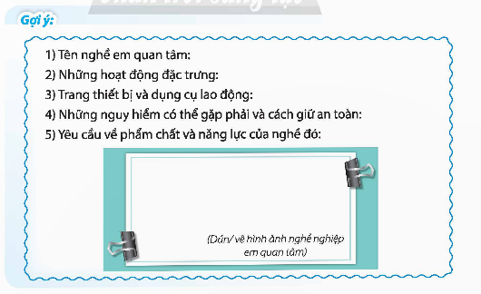 Lập danh mục những nghề em quan tâm. (ảnh 1)