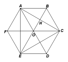 Cho lục giác đều ABCDEF cạnh bằng a.  a) Chứng minh sáu điểm A, B, C, D, E, F cùng thuộc một đường tròn (ảnh 1)