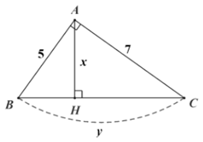 Cho hình vẽ dưới đây.Giá trị của \[x,y\] là (ảnh 1)