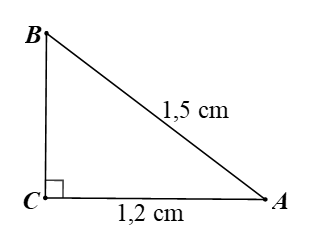 Cho tam giác  A B C  vuông tại  C  có  A C = 1 , 2 c m , A B = 1 , 5 c m .  Tỉ số lượng giác  tan B  là (ảnh 1)