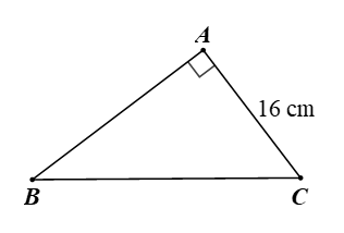 Cho tam giác  A B C  vuông tại  A  có  A C = 16 c m , sin B = 3 / 5 .  Kết quả nào sau đây là sai? (ảnh 1)