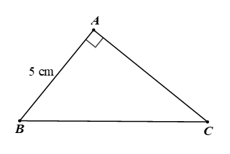 Cho tam giác  A B C  vuông tại  A  có  A B = 5 c m , cos B = 5 / 8 .  Kết quả nào sau đây là đúng? (ảnh 1)