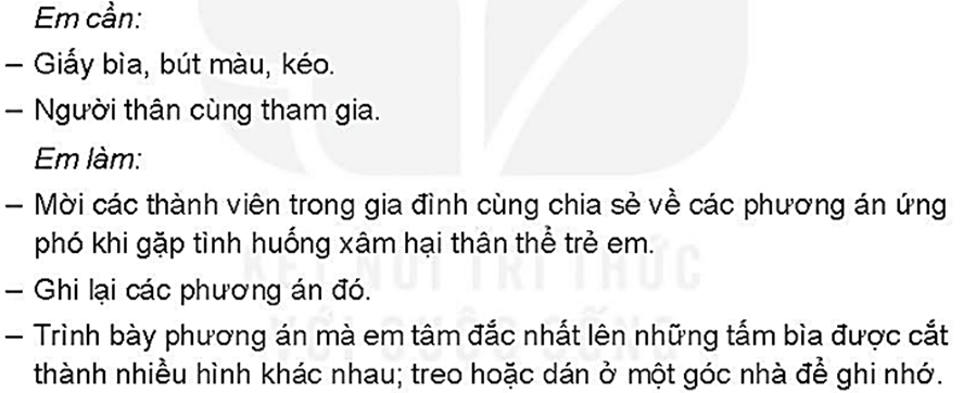 Trao đổi với người thân về cách ứng phó khi gặp các tình huống xâm hại thân thể trẻ em (ảnh 1)