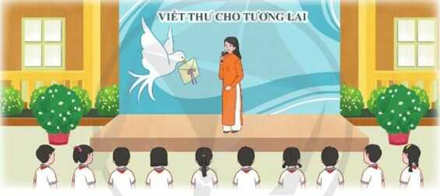 2. Chuẩn bị tham gia cuộc thi theo gợi ý: - Suy nghĩ về ước mơ của em ở một thời điểm trong tương lai (ảnh 1)