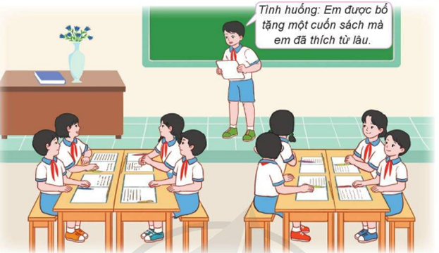 Cảm xúc của em 1. Cùng chơi thể hiện cảm xúc * Chuẩn bị các tấm thẻ có nội dung là những tình huống thường gặp (ảnh 1)