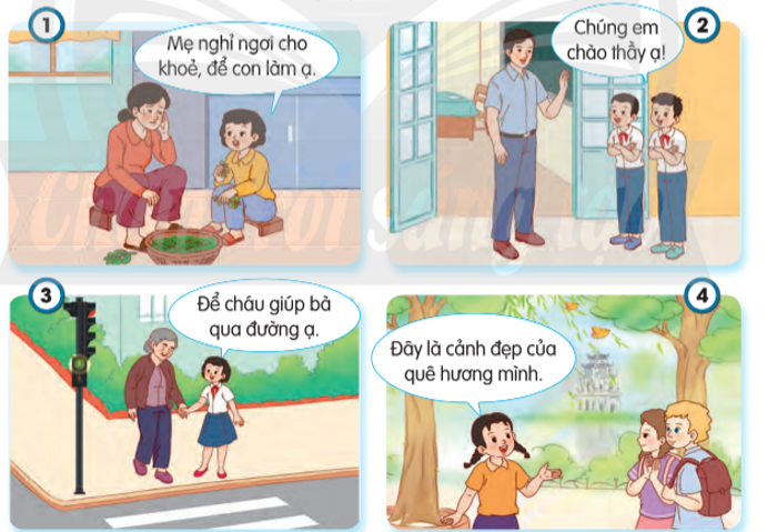 Quan sát tranh và nêu bổn phận của trẻ em. (ảnh 1)