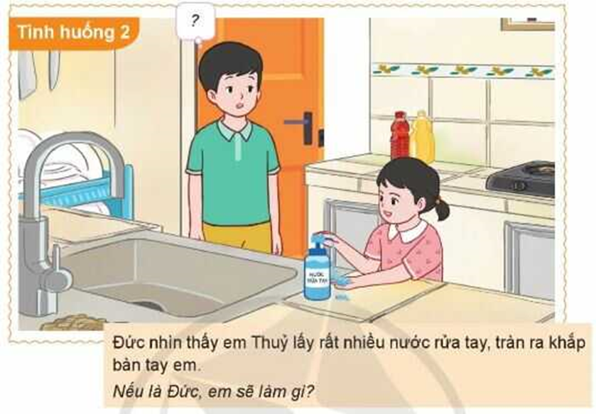 Tiết kiệm trong sinh hoạt gia đình 3. Thực hành tiết kiệm trong gia đình - Quan sát tranh và thảo luận (ảnh 2)