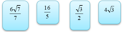 Cho hình lăng trụ \(ABCD.A'B'C'D'\) có đáy \(ABCD\) là hình thoi cạnh \(2,\widehat {BAD} = {120^ \circ }\). Biết các đường thẳng \(A'A,A'B,A'C\) cùng tạo với mặt phẳng \(\left( {ABCD} \right)\) một góc bằng \({60^ \circ }\). Gọi \(M,N\) lần lượt là trung điểm của \(BB',CC'\). Kéo số ở các ô vuông thả vào vị trí thích hợp trong các câu sau (ảnh 1)