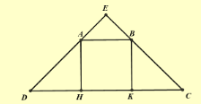 Cho hình thang cân \(ABCD\left( {AB//CD} \right)\) có đáy bé \(AB = 1\), đáy lớn \(CD = 3\), khoảng cách giữa hai đáy bằng 1 . Nếu cho hình thang đó quay quanh \(AB\) ta được vật thể tròn xoay có thể tích bằng \({V_1}\), quay quanh \(CD\) ta được vật thể tròn xoay có thể tích bằng \({V_2}\), quay quanh \(BC\) ta được vật thể tròn xoay có thể tích bằng \({V_3}\). Kéo số (kí hiệu) ở các ô vuông thả vào vị trí thích hợp trong các câu sau: (ảnh 3)