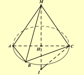 Trong không gian \(Oxyz\), cho mặt cầu \(\left( S \right)\) có tâm \(I\left( {2; - 1;3} \right)\). Từ điểm \(M\left( {4;1;1} \right)\) nằm ngoài mặt cầu \(\left( S \right)\), kẻ ba tiếp tuyến \(MA,MB,MC\) với mặt cầu \(\left( S \right)\) sao cho \(MA = MB = MC\). Biết \(\widehat {AMB} = {60^ \circ },\widehat {BMC} = {90^ \circ },\widehat {CMA} = {120^ \circ }\). Bán kính mặt cầu \(\left( S \right)\) bằng (1) ________. (ảnh 1)