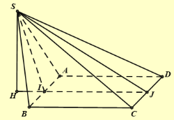 Cho hình chóp \(S.ABCD\) có đáy là hình vuông cạnh \(a\), mặt bên \(SAB\) là tam giác đều, \(SC = SD = a\sqrt 3 .\) Thể tích khối chóp \(S.ABCD\) bằng 	A. \(\frac{{{a^3}\sqrt 6 }}{3}\).	B. \(\frac{{{a^3}\sqrt {11} }}{2}\).	C. \(\frac{{{a^3}\sqrt 3 }}{6}\).	D. \(\frac{{{a^3}\sqrt 2 }}{6}\) (ảnh 1)