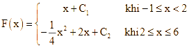 Biết F là nguyên hàm của f thỏa mãn F(-1) = -1 (ảnh 2)