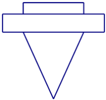 Một con quay được thiết kế gồm hai khối trụ \(\left( {{T_1}} \right),\left( {{T_2}} \right)\) chồng lên khối nón \(\left( N \right)\) (mặt cắt qua trục minh họa như hình vẽ).   Khối trụ \(\left( {{T_1}} \right)\) có bán kính đáy \({r_1} = 3{\rm{\;cm}}\), chiều cao \({h_1} = 1{\rm{\;cm}}\); khối trụ \(\left( {{T_2}} \right)\) có \({r_2} = 5{\rm{\;cm}}\), chiều cao \({h_2} = 2{\rm{\;cm}}\); khối nón có bán kính đáy bằng bán kính đáy của khối trụ \(\left( {{T_1}} \right)\). Thể tích của con quay bằng \(80\pi {\rm{c}}{{\rm{m}}^3}\). Chiều cao của khối nón \(\left( N \right)\) bằng 	A. \(6{\rm{\;cm}}\).	B. \(7{\rm{\;cm}}\).	C. \(8{\rm{\;cm}}\).	D. \(9{\rm{\;cm}}\). (ảnh 1)