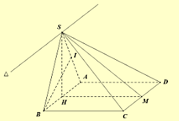 Cho hình chóp \(S.ABCD\) có đáy là hình chữ nhật với \(AB = 2a,BC = a\), tam giác đều \(SAB\) nằm trên mặt phẳng vuông góc với đáy. Mỗi phát biểu sau đây là đúng hay sai? Phát biểu	Đúng	Sai Giao tuyến của hai mặt phẳng (SAB) và (SCD) là đường thẳng đi qua điểm \(S\) song song với \(AB\).		 Khoảng cách giữa \(BC\) và SD bằng \[a\sqrt 3 \].  		 (ảnh 1)