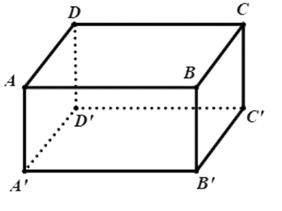 Cho hình hộp chữ nhật ABCD.A'B'C'D' có  (ảnh 1)