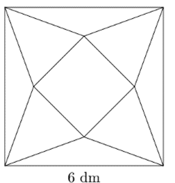 Từ một tấm bìa mỏng hình vuông cạnh 6 dm (ảnh 1)