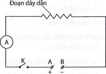 Một học sinh tiến hành thí nghiệm được bố trí như hình bên, trong đó hiệu điện thế UAB được giữ không đổi. Khi lần lượt thay các (ảnh 1)