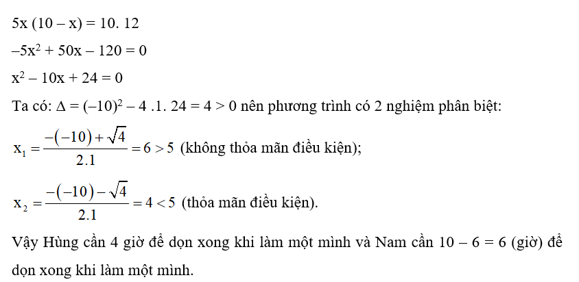 Hai anh em Hùng và Nam được mẹ giao nhiệm vụ dọn nhà. Nếu cả hai anh em cùng (ảnh 2)