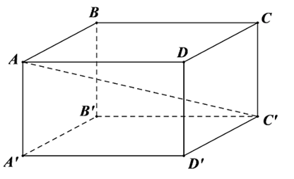 Cho hình hộp chữ nhật ABCD.A'B'C'D'. Khi đó (ảnh 1)