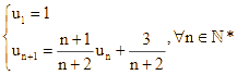 Cho dãy số (un) thỏa mãn thỏa mãn u1 = 1 (ảnh 1)