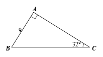 a) Cho tam giác \(ABC\) vuông tại \(A\) có \(AB = 9\) và \(\widehat {C\,} = 32^\circ .\) Tính độ dài các cạnh còn lại của tam giác \(ABC\) (kết quả làm tròn đến hàng phần trăm). b) Một chiếc thang \(AC\) được dựng vào một bức tường thẳng đứng (hình vẽ). – Ban đầu khoảng cách từ chân thang đến tường là \(BC = 1,3{\rm{\;m}}\) và góc tạo bởi thang và phương nằm ngang là \(\widehat {ACB} = 66^\circ \). – Sau đó, đầu \(A\) của thang bị trượt xuống \(40{\rm{\;cm}}\) đến vị trí \(D.\) Khi đó, góc \(DEB\) tạo bởi thang và phương nằm ngang bằng bao nhiêu (Kết quả số đo góc làm tròn đến phút)?  Hướng dẫn giải	  (ảnh 2)