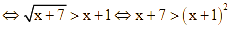 log4 (x + 7) > log2 (x + 1) có bao nhiêu nghiệm (ảnh 3)