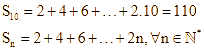 Tổng của 10 số hạng đầu tiên của cấp số cộng  (ảnh 1)