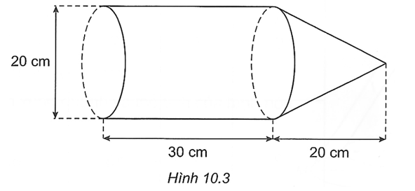 Bác Khôi làm một dụng cụ bằng tôn gồm một phần có dạng hình trụ và một phần có dạng (ảnh 1)