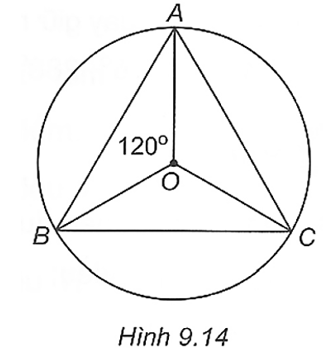 Cho tam giác đều ABC nội tiếp đường tròn (O) như Hình 9.14. Hãy cho biết các phép (ảnh 1)